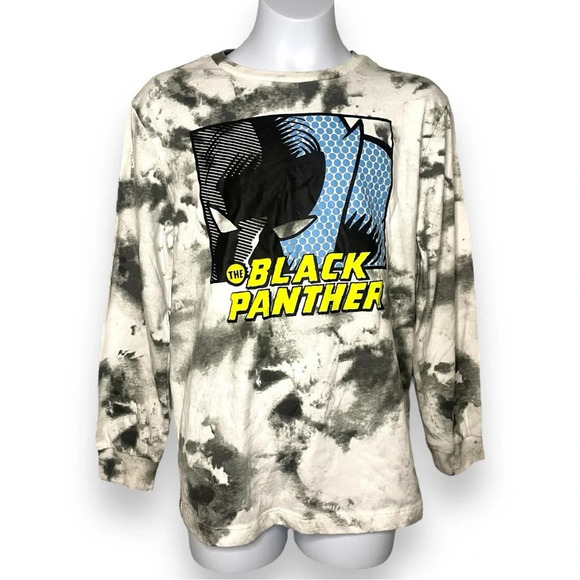 Marvel Black Panther Tie-Dye Long Sleeve Graphic Tee Size Large - Picture 6 of 6